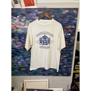 Hofbrauhaus Munchen 1997 Vintage Graphic T-Shirt Mens White Blue Logo L